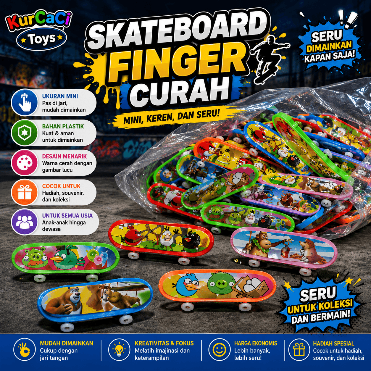 Skateboard Finger Curah